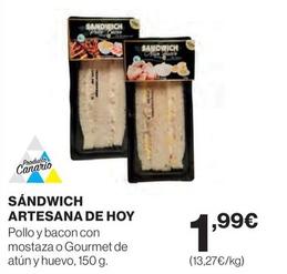Oferta de Sandwich Artesana De Hoy por 1,99€ en El Corte Inglés