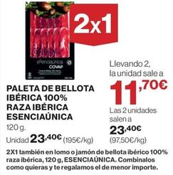 Oferta de Paleta ibérica de bellota por 23,4€ en El Corte Inglés