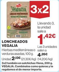 Oferta de Campofrío - Loncheados Vegalia por 2,13€ en El Corte Inglés