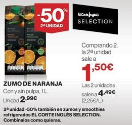 Oferta de Zumo De Naranja por 2,99€ en El Corte Inglés