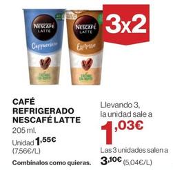 Oferta de Nescafé - Café Refrigerado Latte por 1,55€ en El Corte Inglés