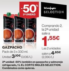 Oferta de Gazpacho por 3,1€ en El Corte Inglés