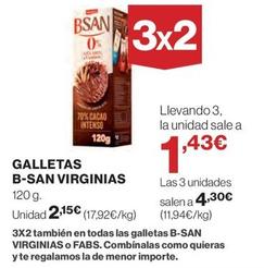 Oferta de Virginias - Galletas B-San por 2,15€ en El Corte Inglés