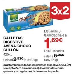 Oferta de Gullón - Galletas Digestive Avena-Choco por 2,53€ en El Corte Inglés