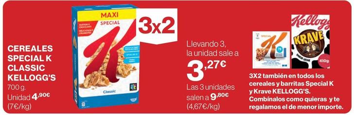 Oferta de Kellogg's - Cereales Special K Classic por 4,9€ en El Corte Inglés
