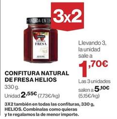 Oferta de Helios - Confitura Natural De Fresa por 2,55€ en El Corte Inglés