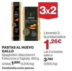 Oferta de Gallo - Pastas Al Huevo por 1,89€ en El Corte Inglés