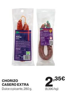 Oferta de Chorizo Casero Extra por 2,35€ en El Corte Inglés