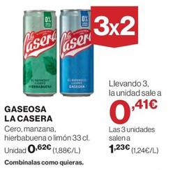 Oferta de La Casera - Gaseosa por 0,62€ en El Corte Inglés