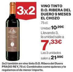 Oferta de El Chozo - Vino Tinto D.o. Ribera Del Duero 9 Meses por 10,99€ en El Corte Inglés