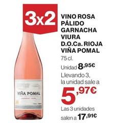 Oferta de Viña Pomal - Vino Rosa Pálido Garnacha Viura D.o.ca. Rioja por 8,95€ en El Corte Inglés