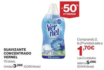Oferta de Vernel - Suavizante Concentrado por 3,39€ en El Corte Inglés