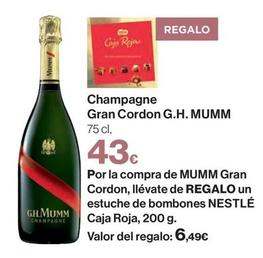 Oferta de Mumm - Champagne Gran Cordon G.h. por 43€ en El Corte Inglés