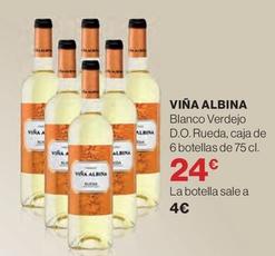 Oferta de Viña Albina - Blanco Verdejo D.o. Rueda, Caja De 6 Botellas por 4€ en El Corte Inglés