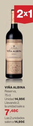 Oferta de Viña Albina - Reserva por 14,95€ en El Corte Inglés
