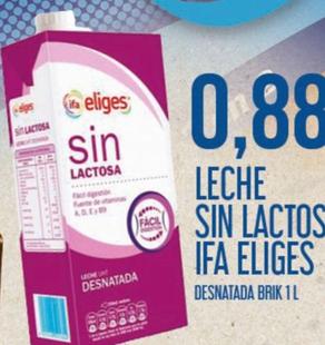 Oferta de Leche sin lactosa por 0,88€ en Claudio