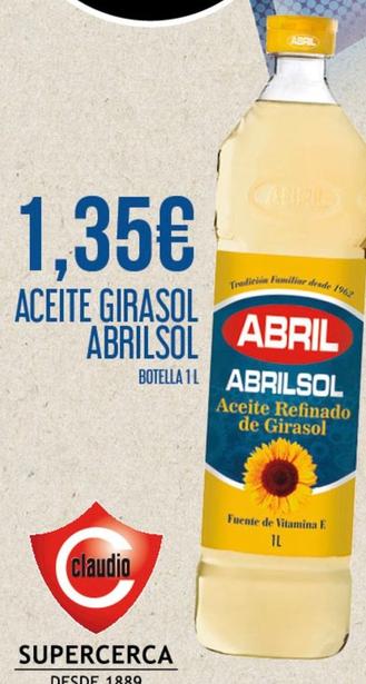 Oferta de Aceite de girasol por 1,35€ en Claudio