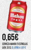 Oferta de Mahour - Cerveza 3 Estrellas Lata por 0,65€ en Claudio