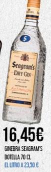 Oferta de SEAGRAM'S  - Ginebra Dry Gin por 16,45€ en Claudio