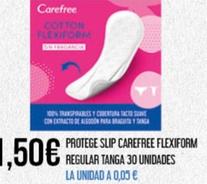 Oferta de Carefree - Protegeslip Flexform Regular Tanga  por 1,5€ en Claudio