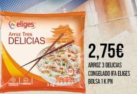Oferta de Ifa Eliges - Arroz 3 Delicias Congelado por 2,75€ en Claudio