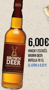 Oferta de Brown Deer - Whisky Escoces  por 6€ en Claudio