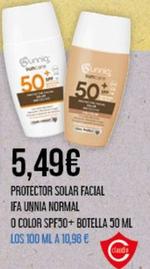 Oferta de Ifa Unnia - Protector Solar Facial Normal por 5,49€ en Claudio