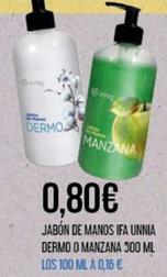 Oferta de Ifa Unnia - Jabon De Manos Dermo o Manzana por 0,8€ en Claudio