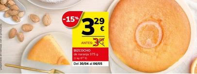 Oferta de Bizcocho De Naranja por 3,29€ en Supermercados Charter