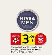 Oferta de Nivea - Men Crema Hidratante Para La Cara por 3,39€ en Supermercados Charter