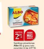Oferta de Albo - Sardinas Picantonas por 2€ en Supermercados Charter