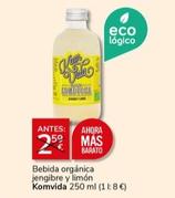 Oferta de Komvida - Bebida Orgánica Jengibre Y Limón por 2€ en Supermercados Charter