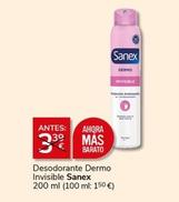 Oferta de Sanex - Desodorante Dermo Invisible por 3€ en Supermercados Charter