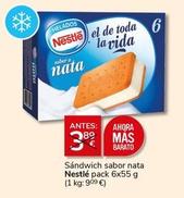 Oferta de Nestlé - Sándwich Sabor Nata por 3€ en Supermercados Charter