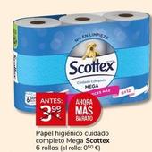Oferta de Scottex - Papel Higiénico Cuidado Completo Mega por 3€ en Supermercados Charter