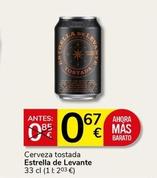 Oferta de Estrella - Cerveza Tostada por 0,67€ en Supermercados Charter