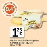Oferta de Consum - Natillas De Vainilla Con Galleta por 1,25€ en Supermercados Charter