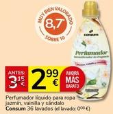 Oferta de Consum - Perfumador Líquido Para Ropa Jazmín, Vainilla Y Sándalo por 2,99€ en Supermercados Charter