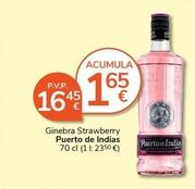 Oferta de Puerto De Indias - Ginebra Strawberry por 16,45€ en Supermercados Charter