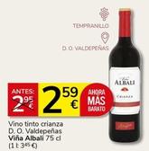 Oferta de Viña Albali - Vino Tinto Crianza D. O. Valdepeñas por 2,59€ en Supermercados Charter