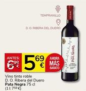 Oferta de Pata Negra - Vino Tinto Roble D. O. Ribera Del Duero por 5,69€ en Supermercados Charter