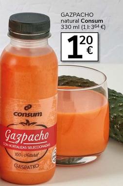 Oferta de Consum - Gazpacho Natural por 1,2€ en Supermercados Charter