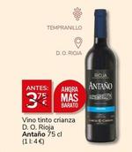 Oferta de Antaño - Vino Tinto Crianza D. O. Rioja por 3€ en Supermercados Charter