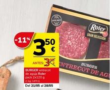 Oferta de Roler - Burger Entrecot De Aguja por 3,5€ en Supermercados Charter