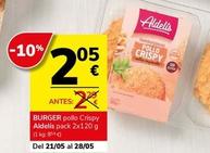 Oferta de Adelis - Burger Pollo Crispy por 2,05€ en Supermercados Charter