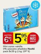 Oferta de Nestlé - Mini Conos Vainilla 0% Azúcares Añadidos por 5,95€ en Supermercados Charter