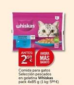 Oferta de Whiskas - Comida Para Gatos Selección Pescados En Gelatina por 2€ en Supermercados Charter