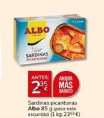 Oferta de Albo - Sardinas Picantonas por 2€ en Supermercados Charter