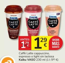 Oferta de Kaiku - Caffe Latte Cappuccino por 1,29€ en Consum