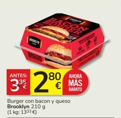 Oferta de Brooklyn - Burger Con Bacon Y Queso por 2,8€ en Consum